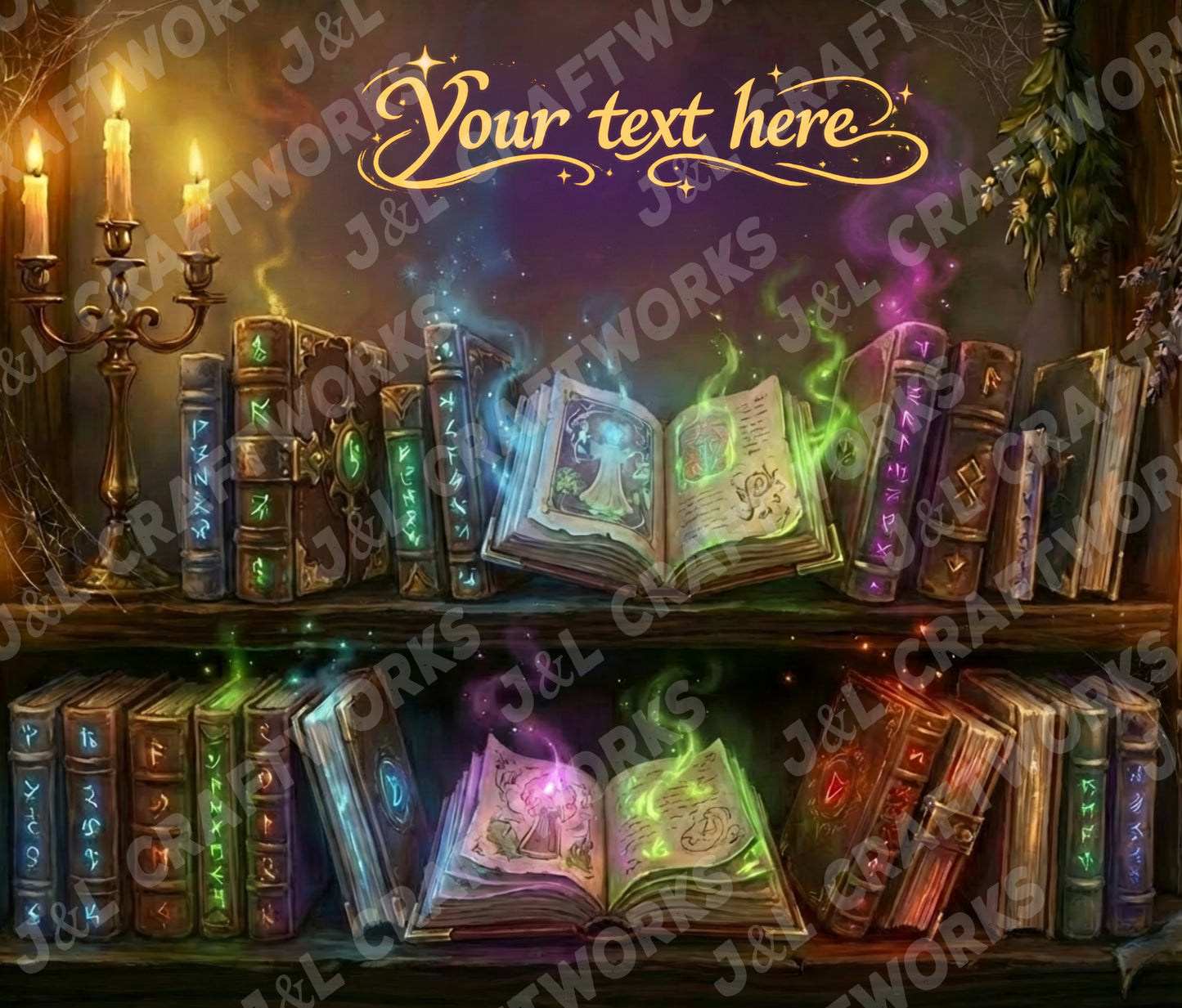 20 oz Magical Books Sublimation Tumbler – Customizable