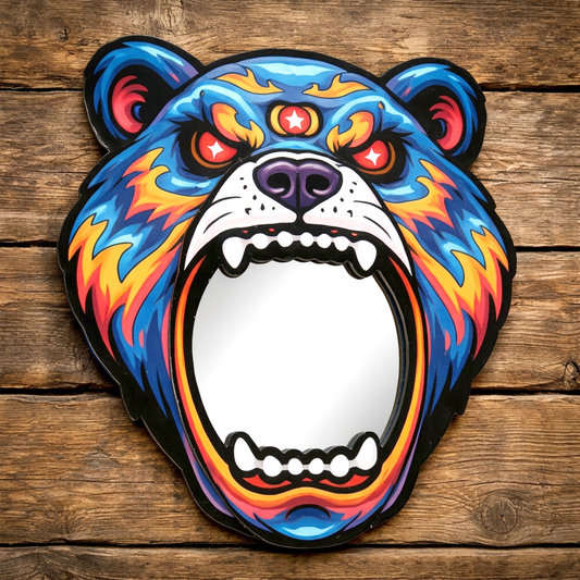 Colorful Bear Mirror Wall Art