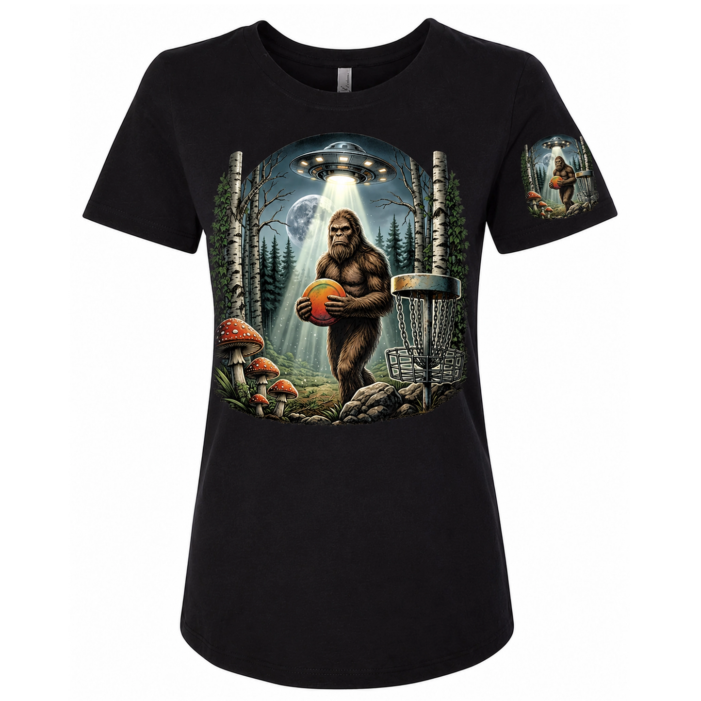Bigfoot UFO Disc Golf T-Shirt - Women's