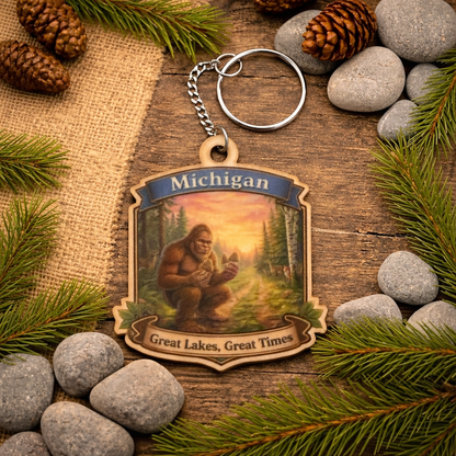 Great Lake Great Times Keychain with custom text