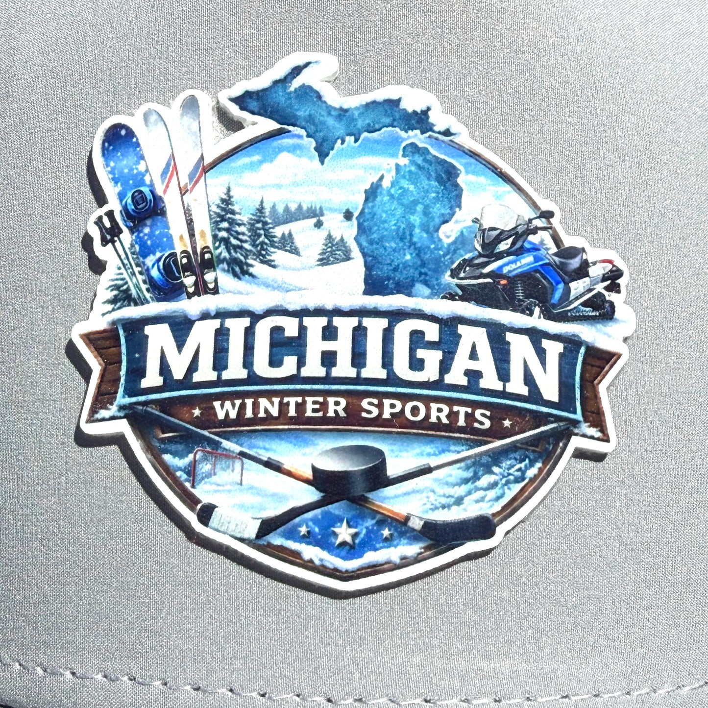 Michigan Winter Sports Premium Trucker Cap - J&L Craftworks