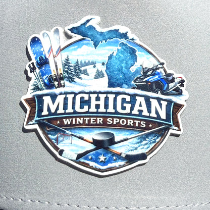 Michigan Winter Sports Premium Trucker Cap - J&L Craftworks
