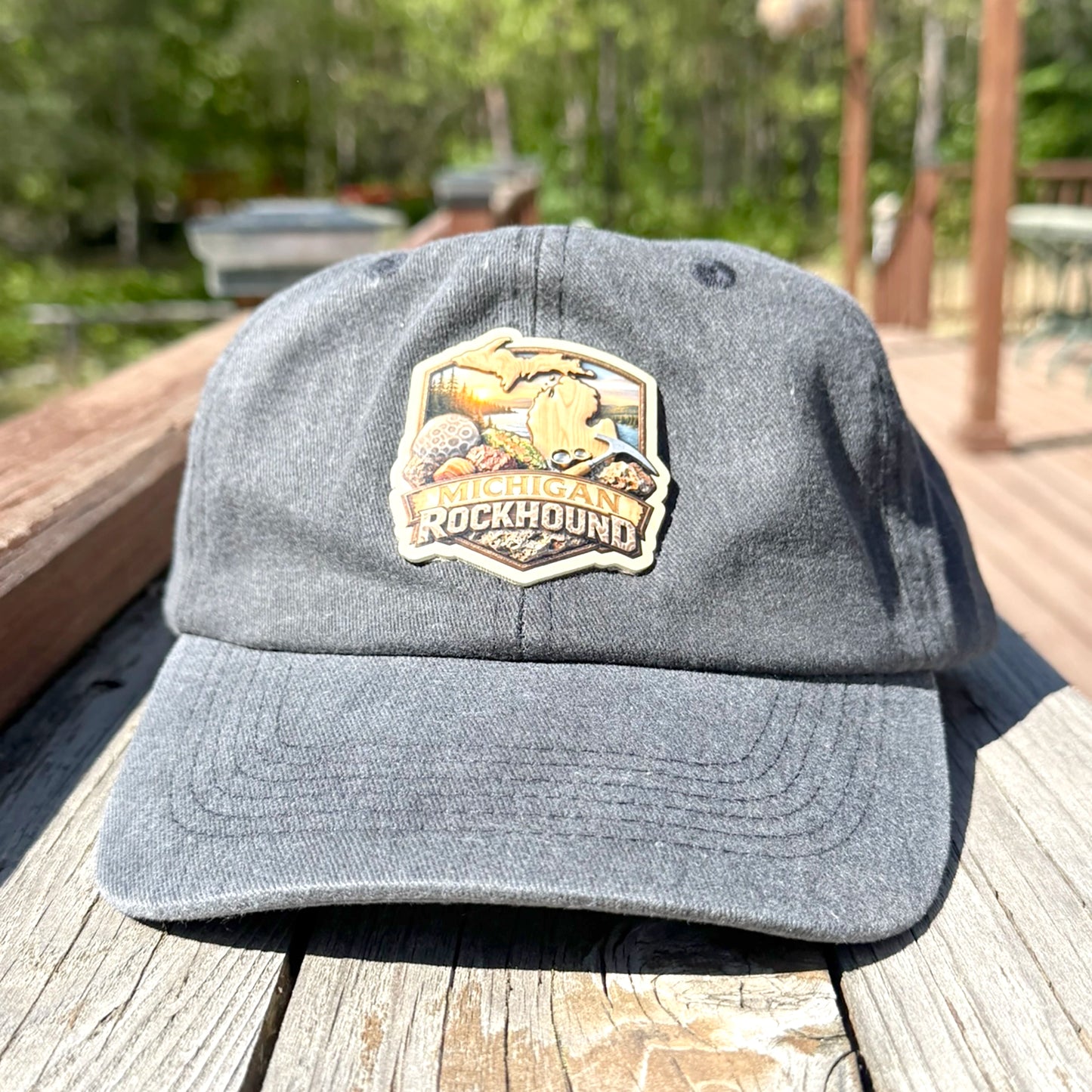 Michigan Rockhound Pigment-Dyed Baseball Cap - J&L Craftworks