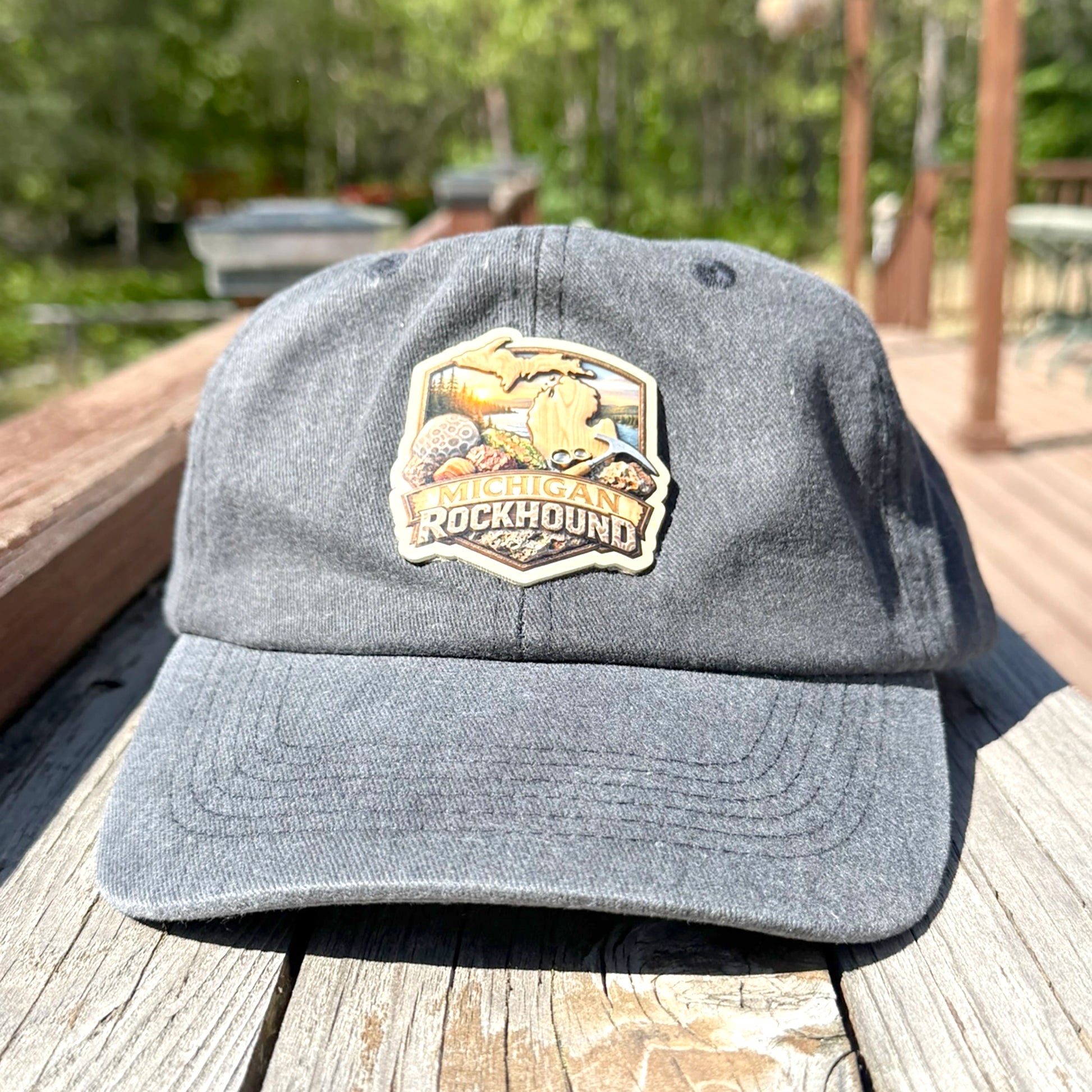 Michigan Rockhound Pigment-Dyed Baseball Cap - J&L Craftworks
