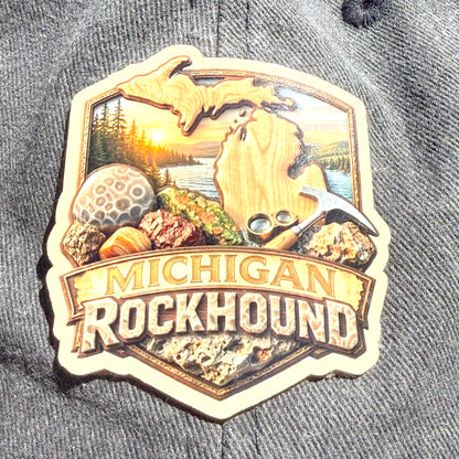 Michigan Rockhound Pigment-Dyed Baseball Cap - J&L Craftworks