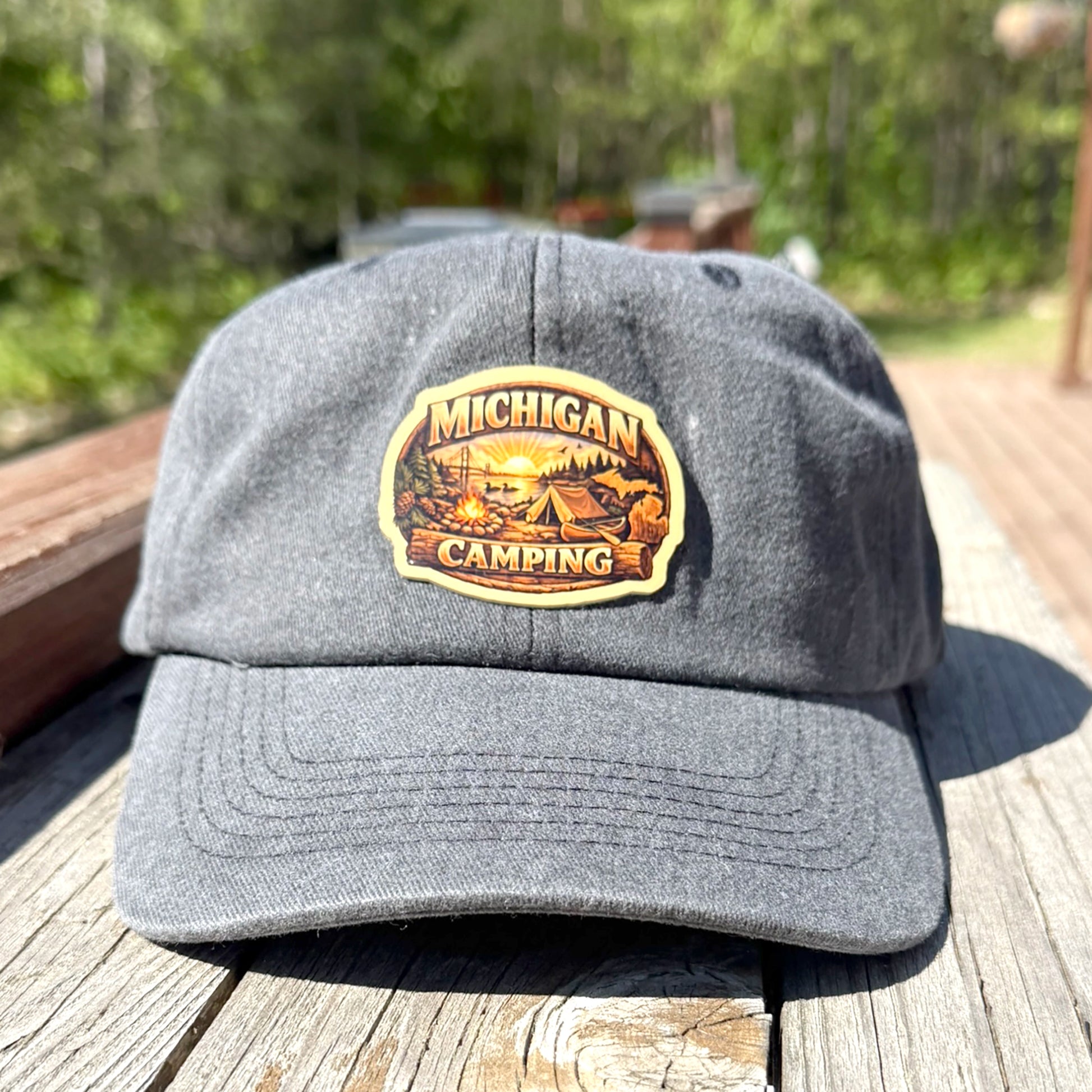 Michigan Camping Pigment-Dyed Baseball Cap - J&L Craftworks