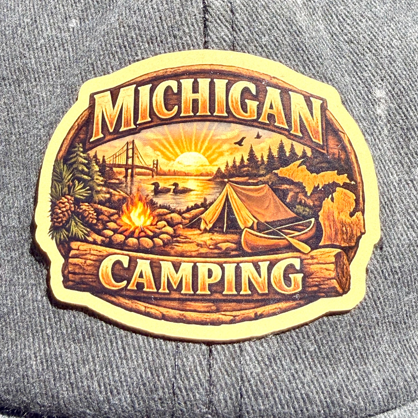 Michigan Camping Pigment-Dyed Baseball Cap - J&L Craftworks