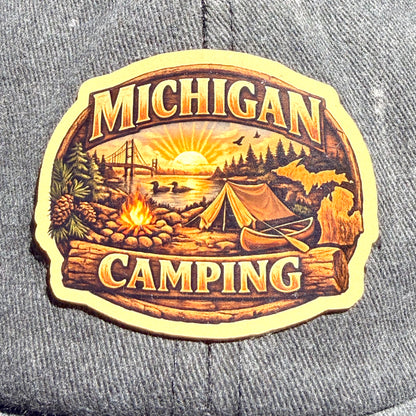 Michigan Camping Pigment-Dyed Baseball Cap - J&L Craftworks
