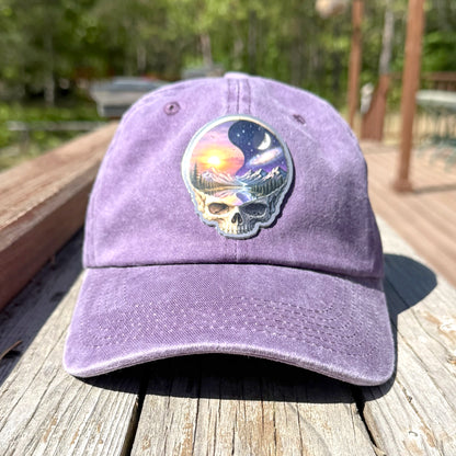 Yin and Yang Skull Pigment-Dyed Baseball Cap - J&L Craftworks