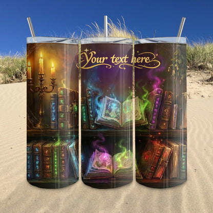 20 oz Magical Books Sublimation Tumbler – Customizable