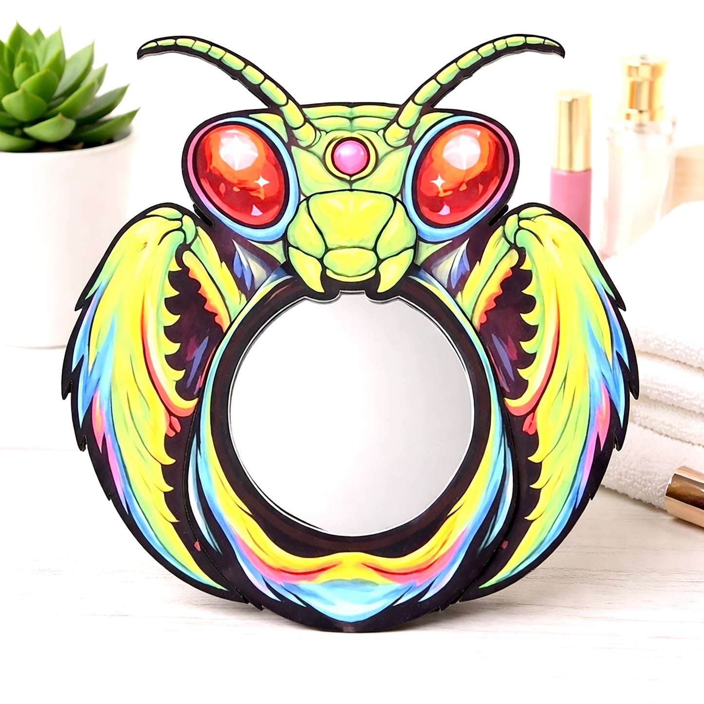 Praying Mantis Mirror Wall Art
