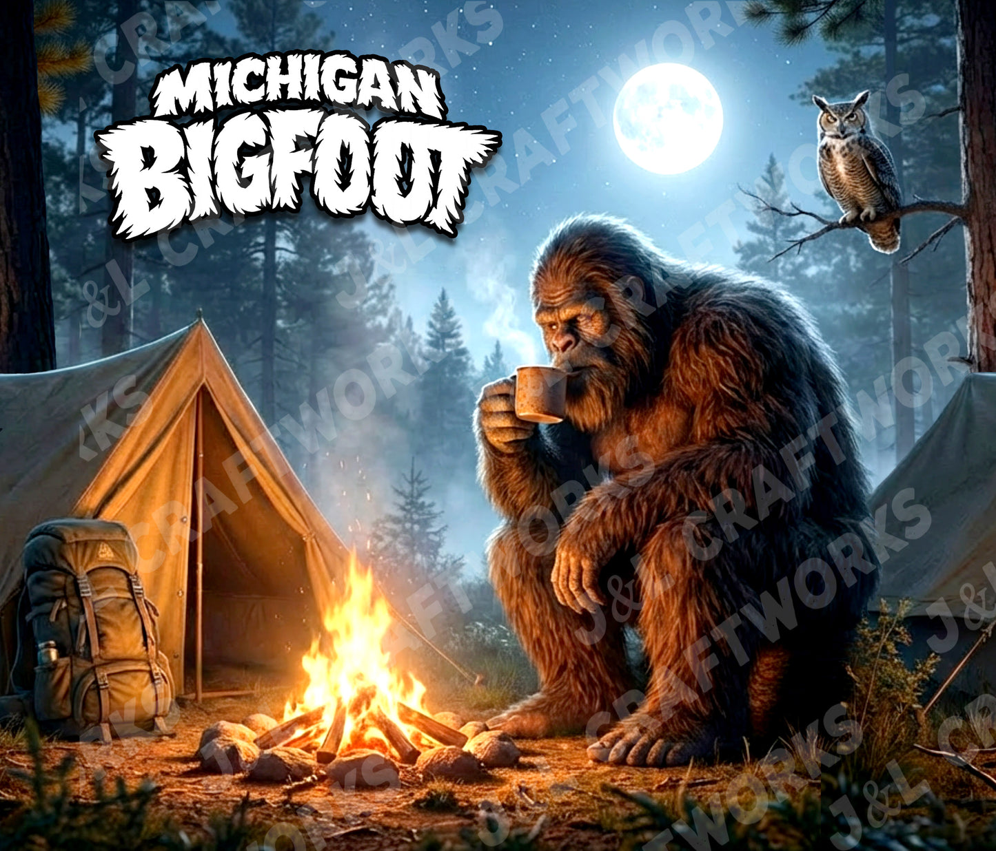 Michigan Bigfoot Tumbler - J&L Craftworks