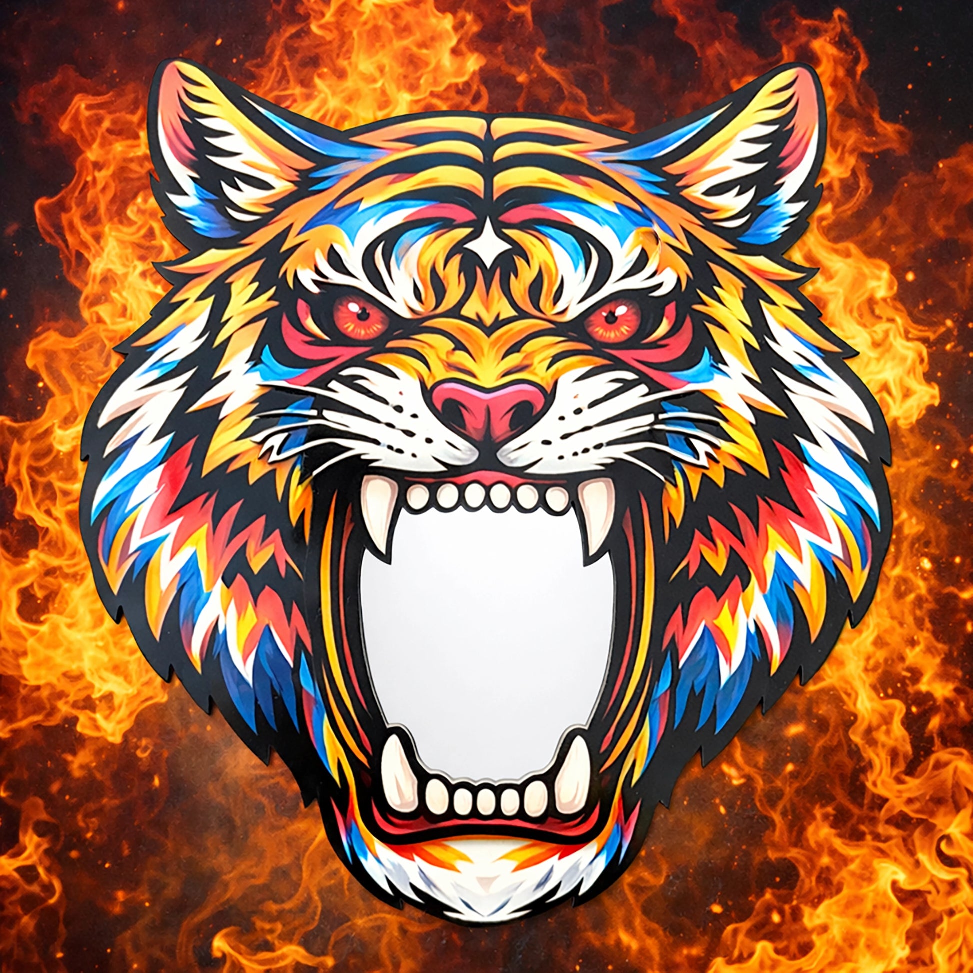 Fierce Tiger Mirror Wall Art