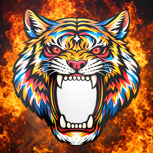 Fierce Tiger Mirror Wall Art