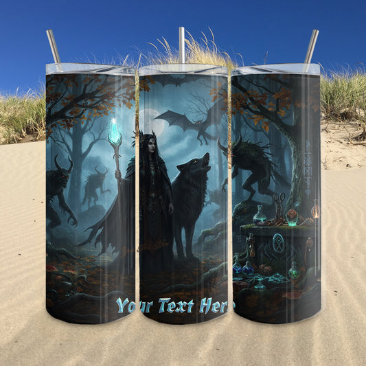 20oz Personalized Forest Witch Tumbler