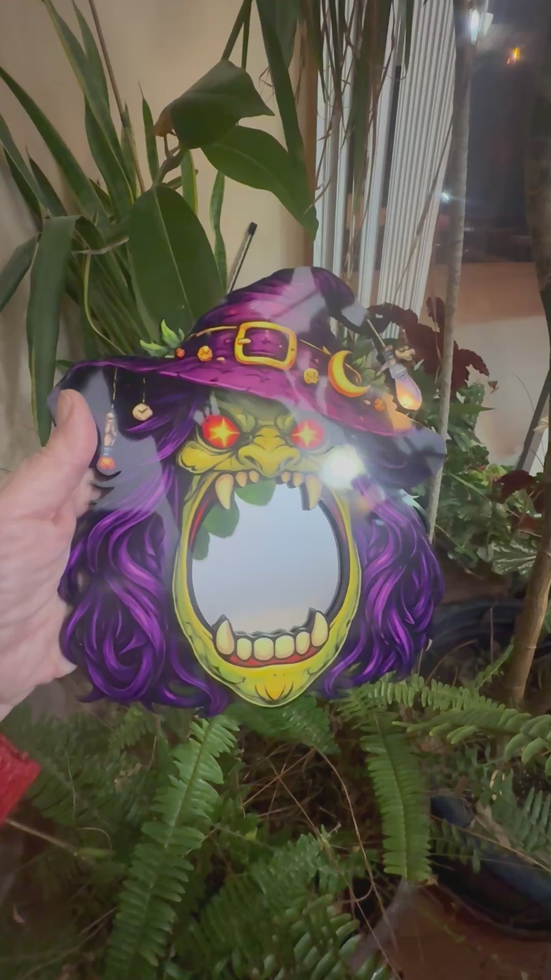 Scary Witch Mirror Wall Art