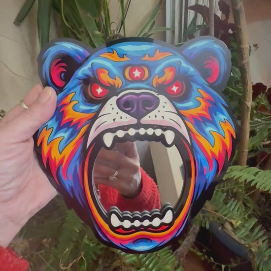 Colorful Bear Mirror Wall Art